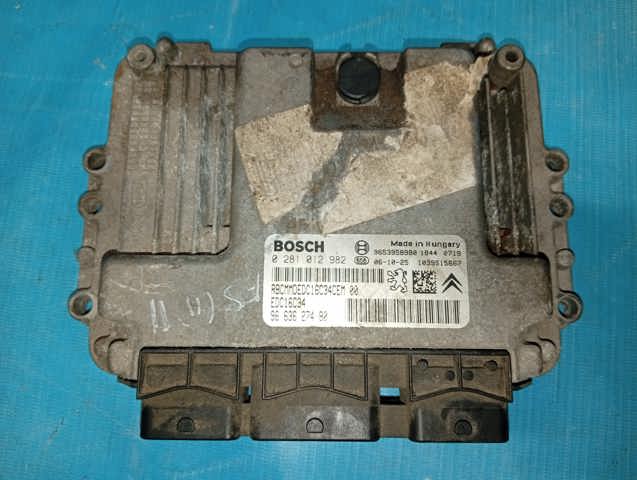 Электронный блок управления двигателем 0281012982 PEUGEOT