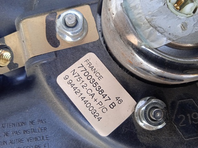 RENAULT 7700353847 Подушка безопасности (AIRBAG) водительская в наличии Тернополь