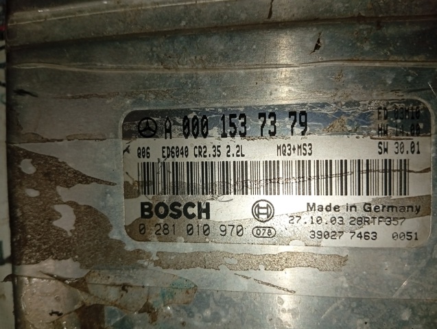 Компьютер двигателя A0001537379 MERCEDES