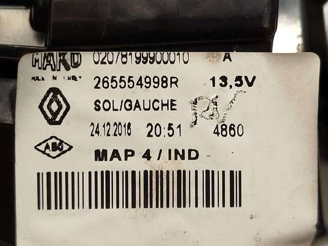 RENAULT 265554998R Фонарь задний левый внешний в наличии Украина