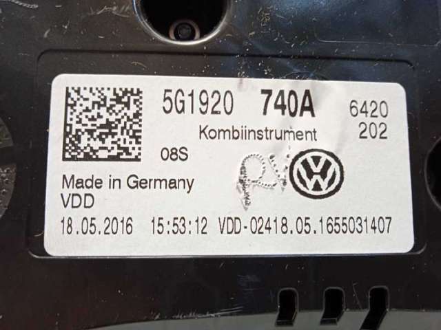 5G1920740A VAG Приборная доска (щиток приборов) купить в Чернигов