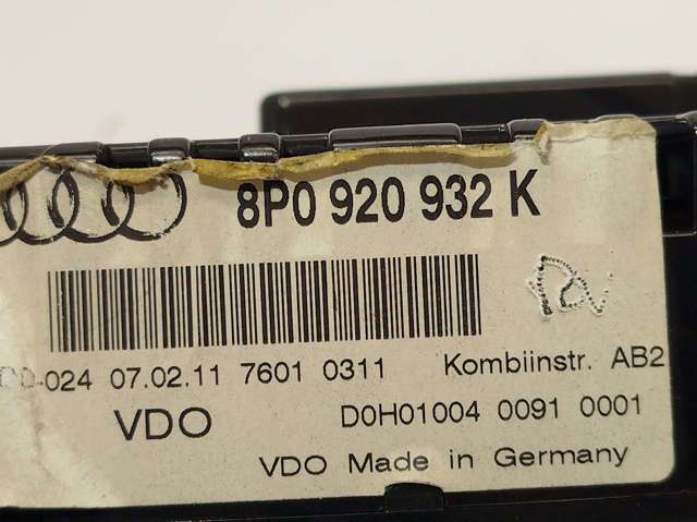 8P0920932K VAG Приборная доска (щиток приборов) купить в Черновцы