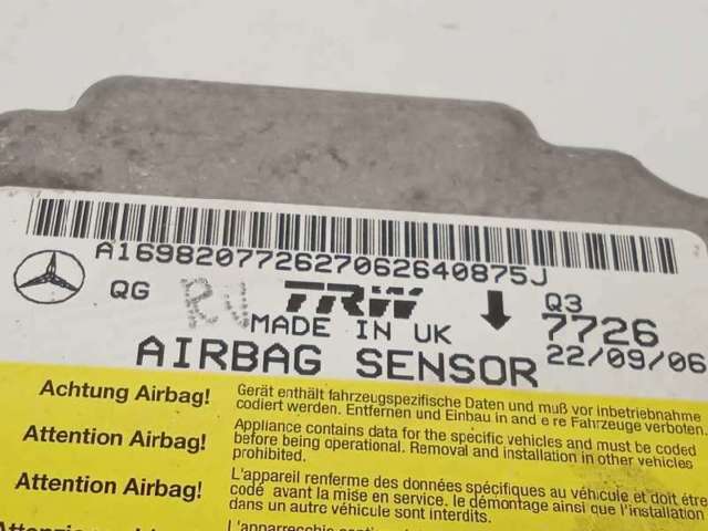 A1698207726 MERCEDES Модуль-процессор управления подушкой безопасности (ЭБУ AIRBAG) купить в Полтава