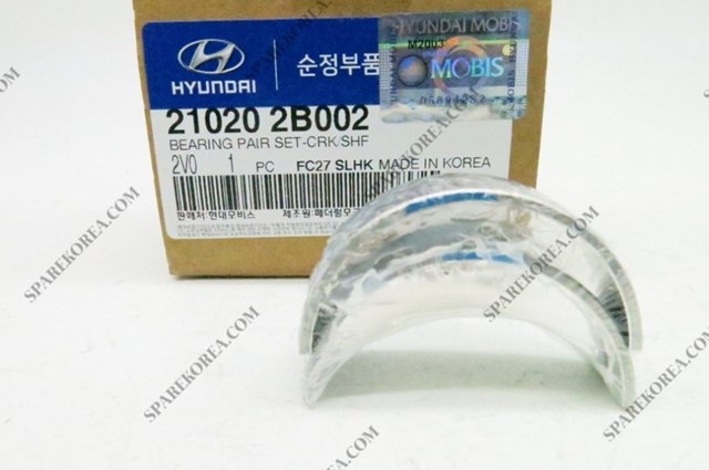 Коренные вкладыши коленвала комплект (STD) 210202B002 HYUNDAI