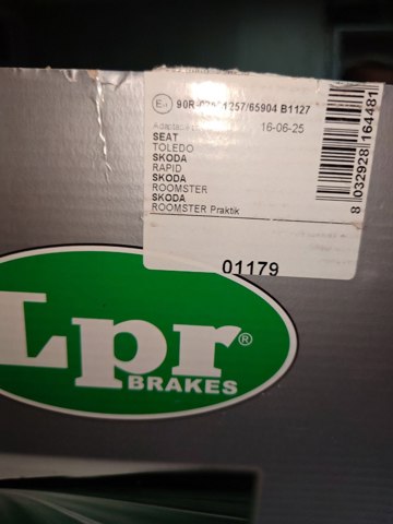 LPR 01179 Колодки тормозные задние барабанные в наличии Николаев