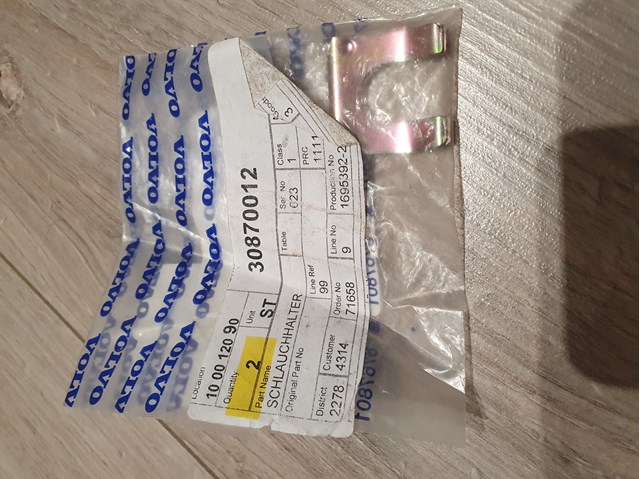 Скоба тормозной трубки 30870012 VOLVO