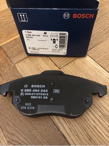 0986494044 BOSCH Колодки тормозные передние дисковые купить в Павлоград