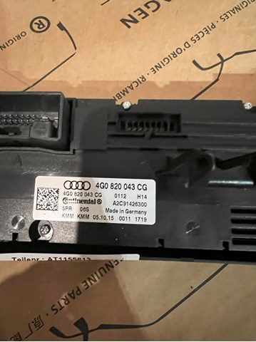 VAG 4G0820043CG Блок управления кондиционером в наличии Ирпень
