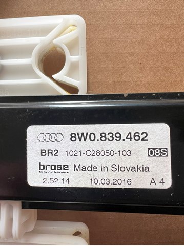 8W0839462 VAG Механизм стеклоподъемника двери задней правой купить в Ужгород
