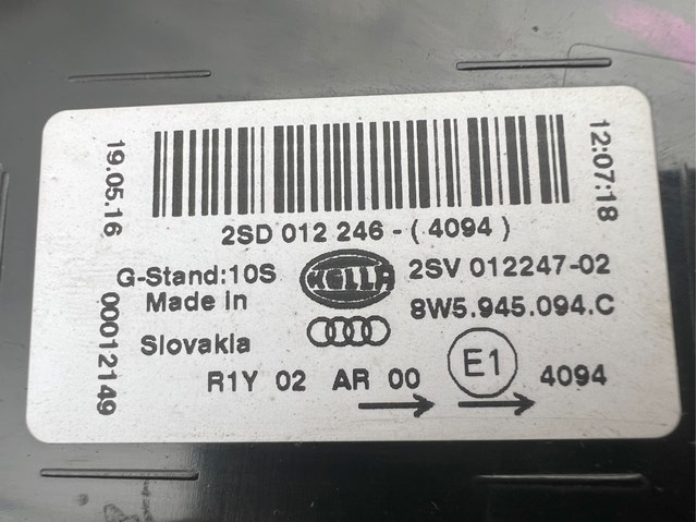 8W5945094C VAG Фонарь задний правый внутренний купить в Днепр