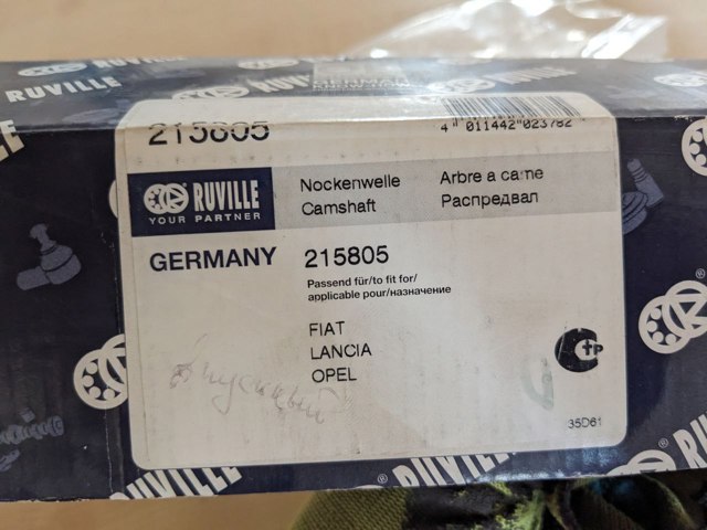 RUVILLE 215805 Распредвал двигателя впускной в наличии Житомир