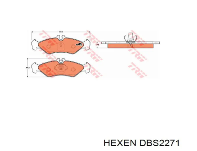 HEXEN DBS2271 Задние тормозные колодки в наличии Черновцы