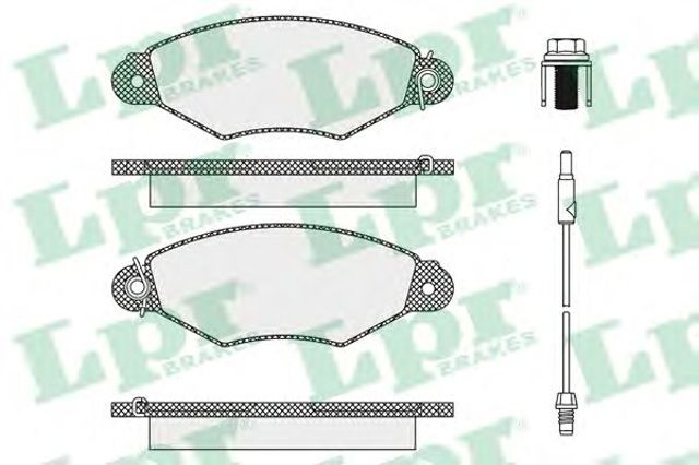 Колодки тормозные дисковые комплект 05P1106 LPR