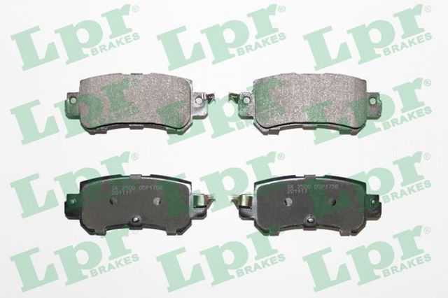 Колодки тормозные задние, дисковые 05P1756 LPR