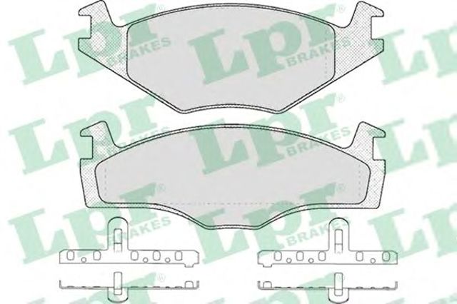 Колодки тормозные дисковые комплект 05P225 LPR