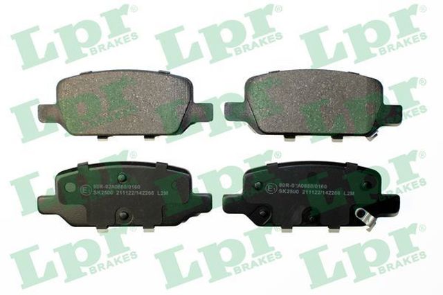 Комплект задних колодок 05P2266 LPR