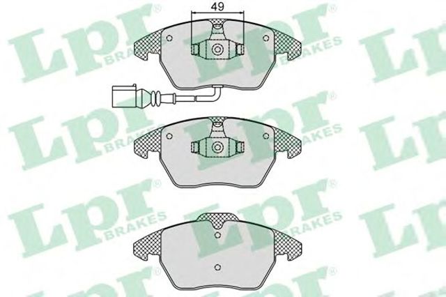 Колодки тормозные передние дисковые 05P866 LPR