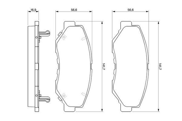 0986424809 BOSCH Передние тормозные колодки купить в Ирпень
