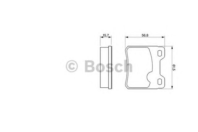 Задние дисковые колодки 0986460955 BOSCH