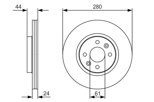 BOSCH 0986479R67 Передние тормозные диски в наличии Житомир