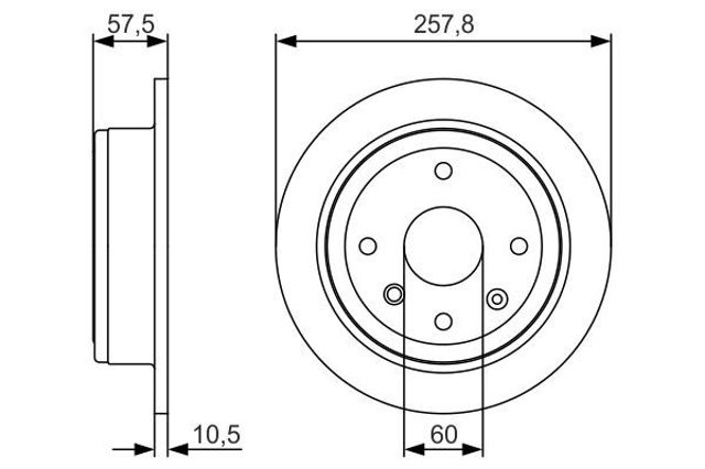 0986479S08 BOSCH Диск тормозной задний купить в Днепр