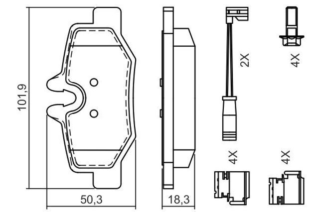 BOSCH 0986494603 Задние тормозные колодки в наличии Ровно