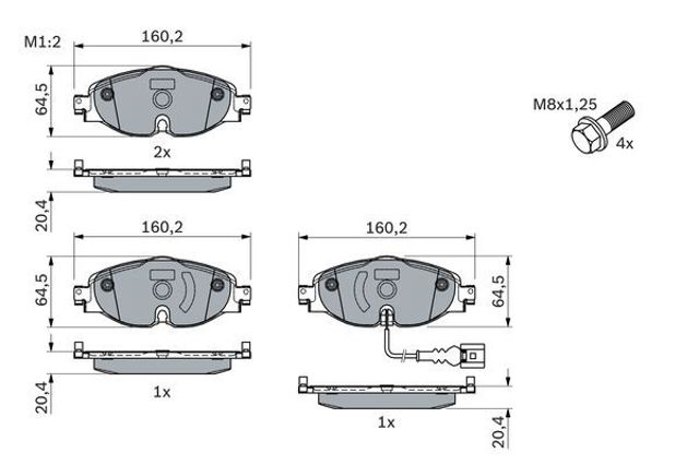 0986494660 BOSCH Передние тормозные колодки купить в Винница