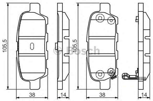 0986495089 BOSCH Задние тормозные колодки купить в Украина