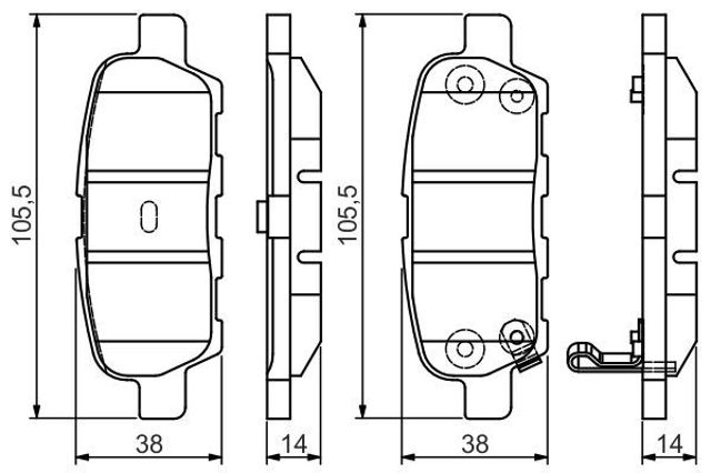 BOSCH 0986495089 Колодки тормозные задние дисковые в наличии Ужгород