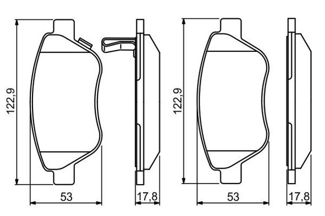 BOSCH 0986495237 Колодки тормозные передние дисковые в наличии Одесса