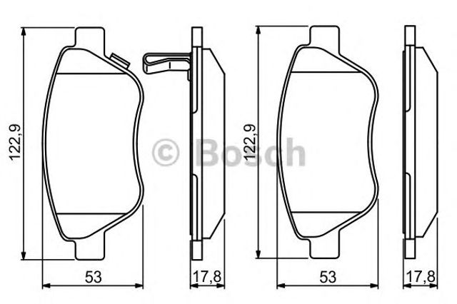 BOSCH 0986495237 Колодки тормозные передние дисковые в наличии Хмельницкий