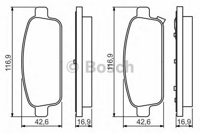 0986495259 BOSCH Колодки тормозные задние дисковые купить в Каменское
