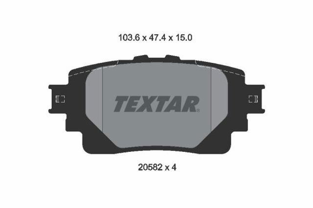 Колодки тормозные дисковые комплект 2058201 TEXTAR