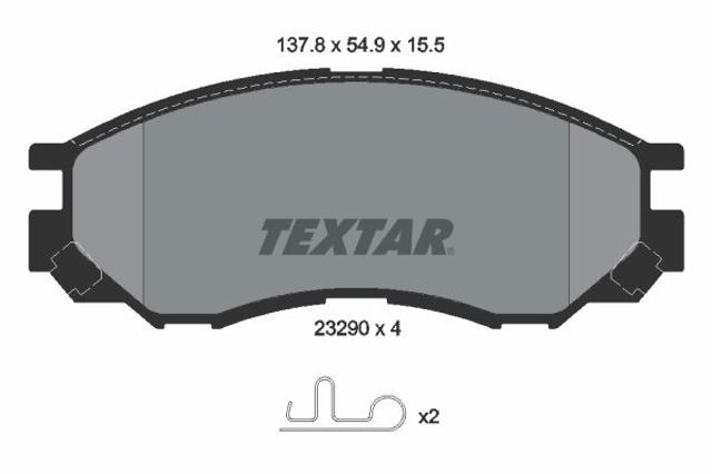 Колодки тормозные дисковые комплект 2329002 TEXTAR