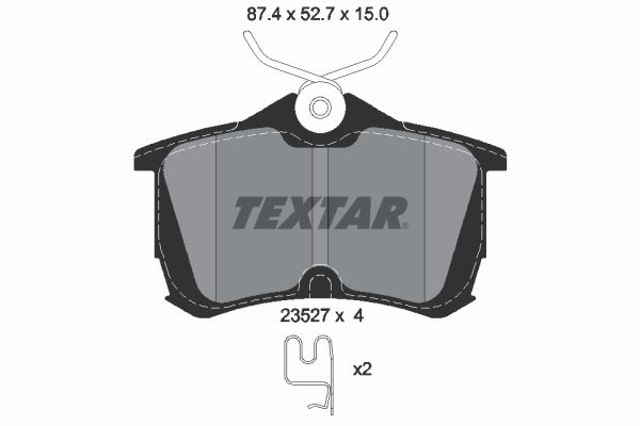 Колодки тормозные задние, дисковые 2352701 TEXTAR
