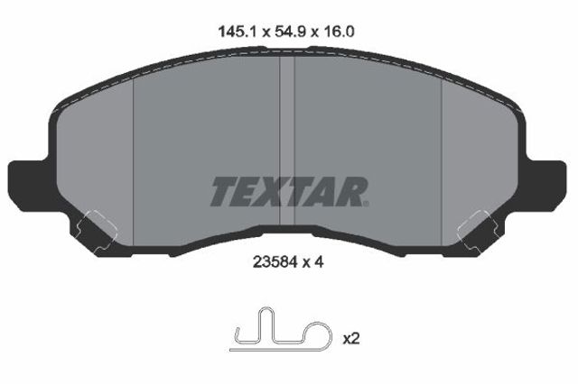 2358403 TEXTAR Колодки тормозные передние дисковые купить в Черновцы