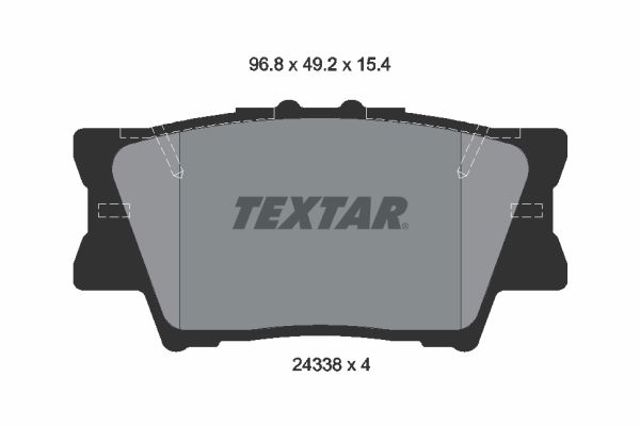 TEXTAR 2433801 Колодки тормозные задние дисковые в наличии Николаев