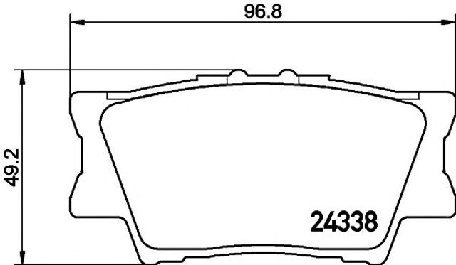 TEXTAR 2433801 Задние тормозные колодки в наличии Кривой Рог