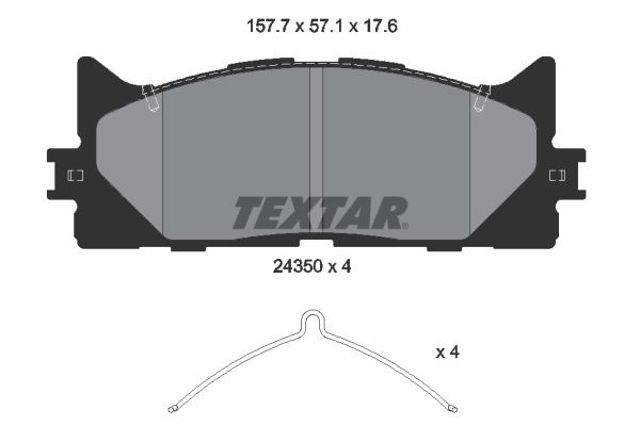 2435001 TEXTAR Колодки тормозные передние дисковые купить в Ровно