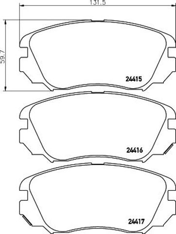 Колодки передние 2441501 TEXTAR