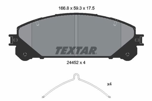 TEXTAR 2445201 Колодки тормозные передние дисковые в наличии Одесса