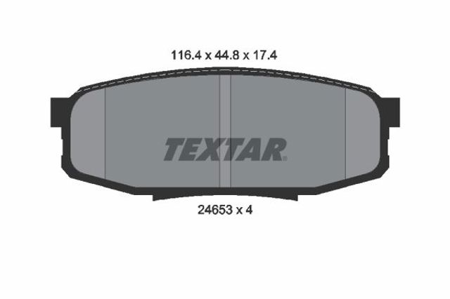 TEXTAR 2465301 Колодки тормозные задние дисковые в наличии Кривой Рог