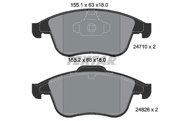 Колодки передние 2471001 TEXTAR