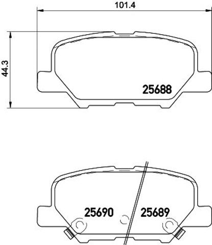 2568801 Колодки тормозные задние дисковые купить Киев