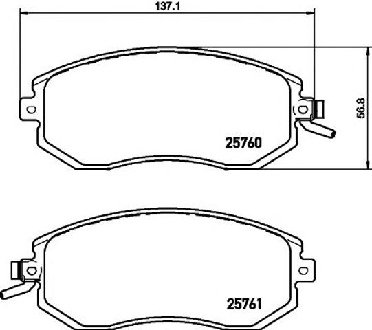 Колодки 2576001 TEXTAR