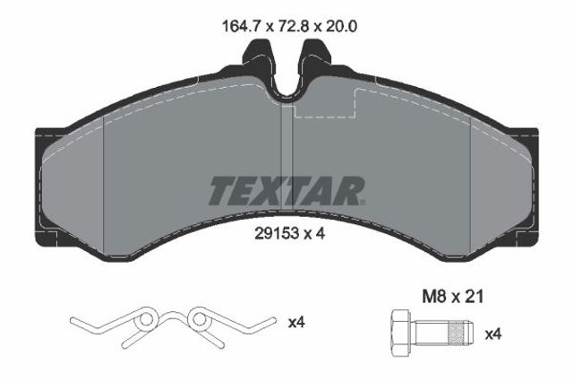 TEXTAR 2915301 Передние тормозные колодки в наличии Тернополь