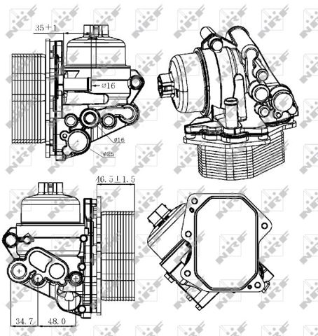 NRF 31308 Корпус масляного фильтра в наличии Житомир