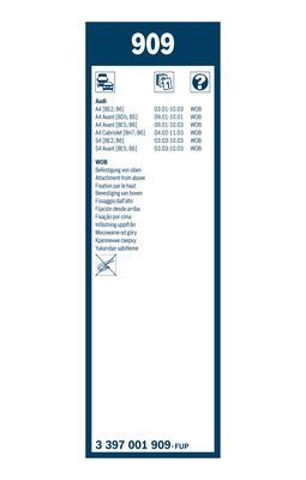 BOSCH 3397001909 Щетка-дворник лобового стекла, комплект из 2 шт. в наличии Ирпень