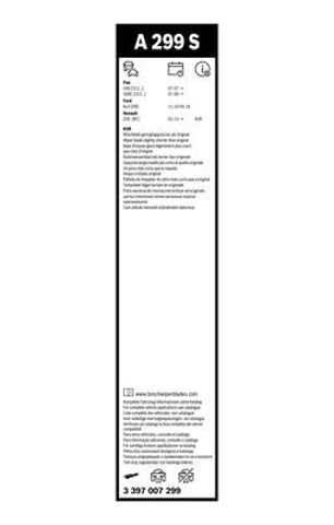 3397007299 BOSCH Щетка-дворник лобового стекла, комплект из 2 шт. купить в Павлоград