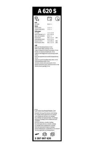 BOSCH 3397007620 Щетка-дворник лобового стекла, комплект из 2 шт. в наличии Хмельницкий